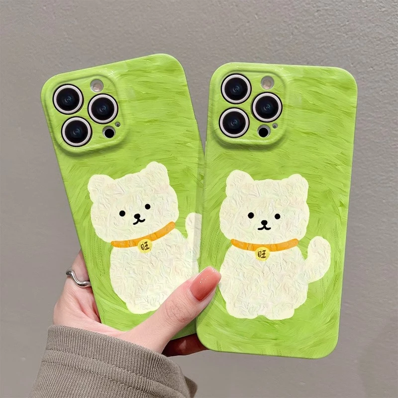 菲林软壳防摔草坪小狗适用苹果16华为reno13小米15vivox200 1加