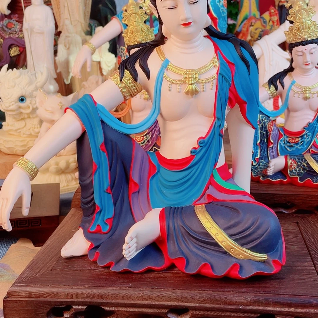 惜***秋石材自在观音摆件30