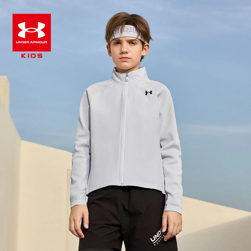 Under Armour/安德玛儿童早秋针织休闲拉链长袖透气运动外套-4103