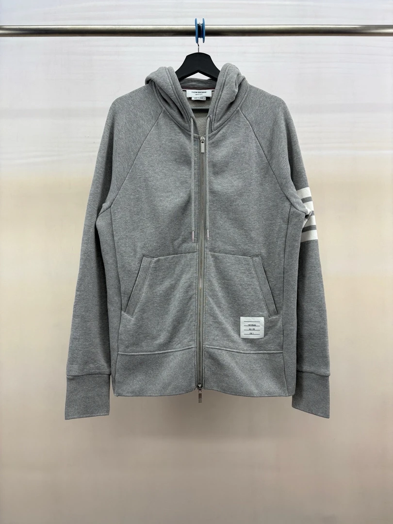 99新 THOMBROWNE 四条纹拉链帽衫/3 4 5码/M5484
