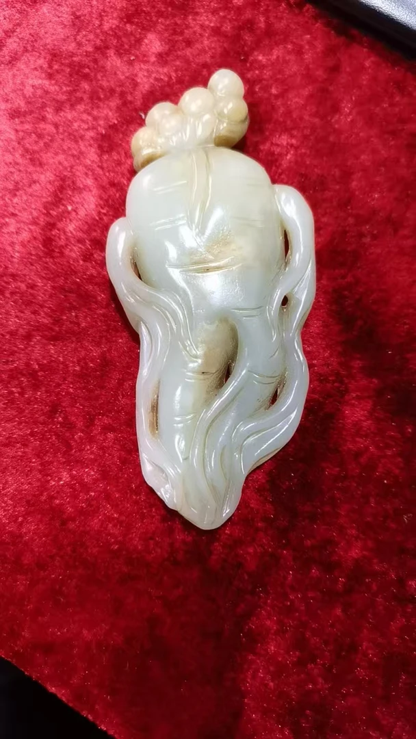 和田玉手把件摆件