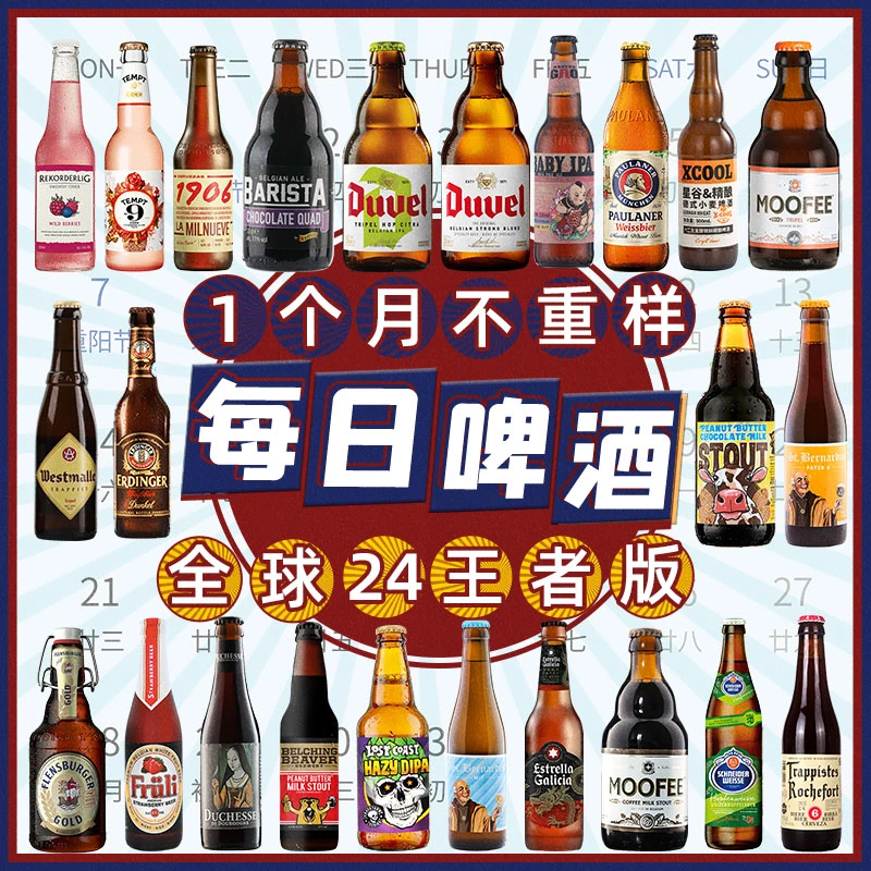 全球进口24瓶精酿啤酒组合白啤果啤1664林德迷失海罗斯福IPA整箱