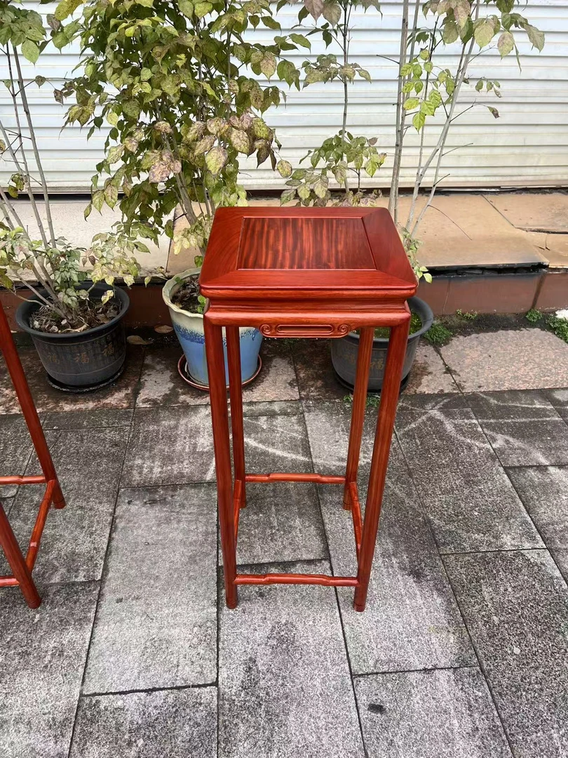 缅花实木明式花架单个价格35X35X90cm
