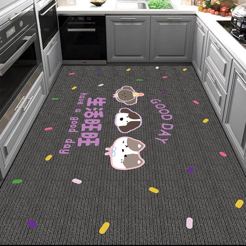 厨房地垫吸水吸油脚垫可擦洗大面积满铺地毯家用耐脏加厚地毯定制