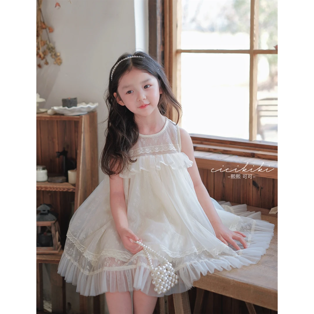 现货【伊莎贝尔】儿童女童百搭可爱背心连衣裙熙熙可可BXQ2417