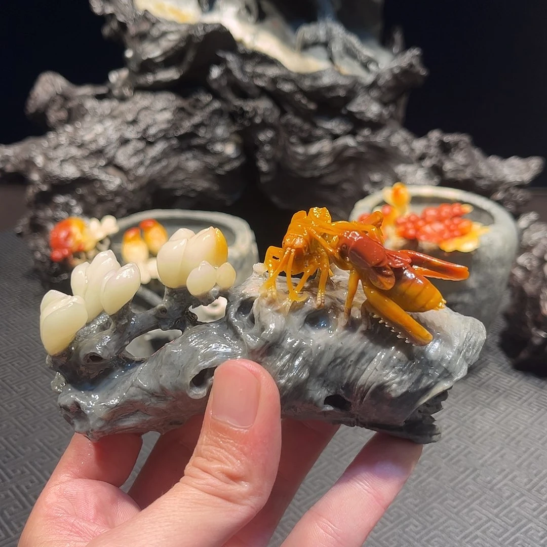 寿山石纹**龙寿山石雕刻作品欣赏
