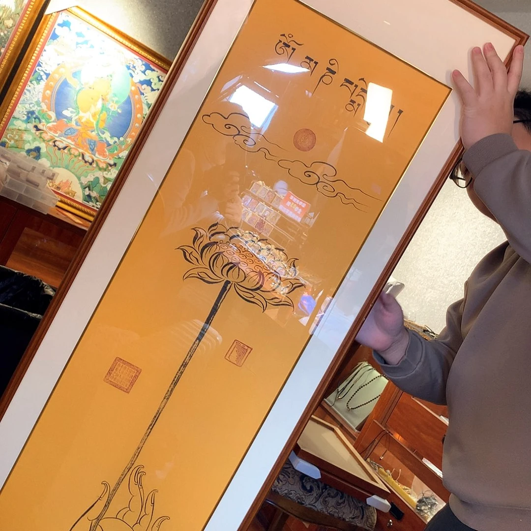 吊坠用****8热贡纯手绘唐卡挂画