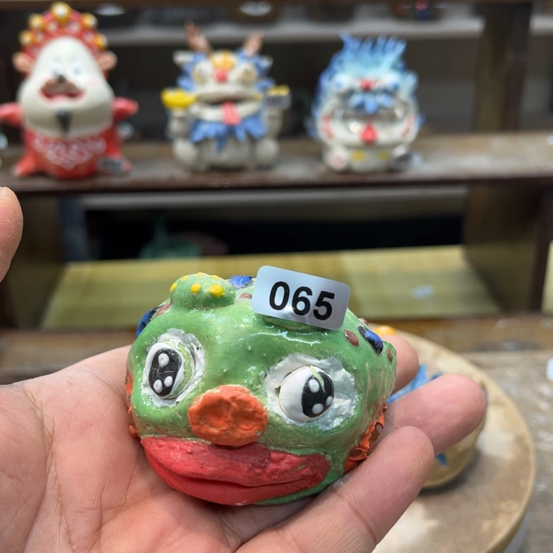 摆件纯手工抽象陶瓷摆件微瑕065