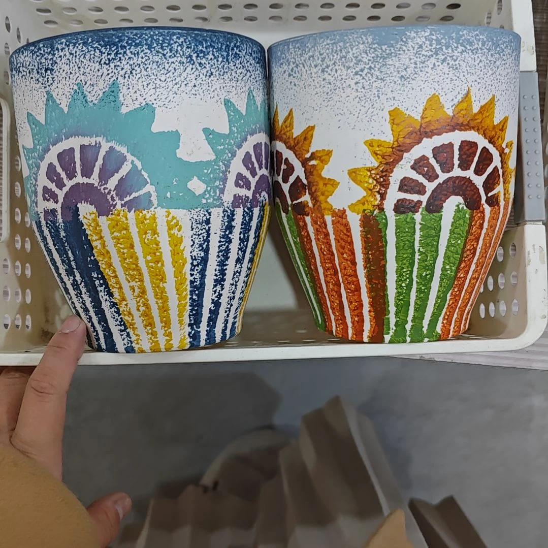 红陶吸水透气的白陶花盆凑满12发货