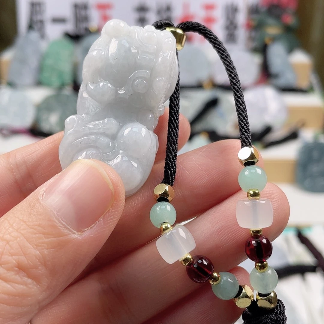 翡翠颈饰未镶嵌0586挂件