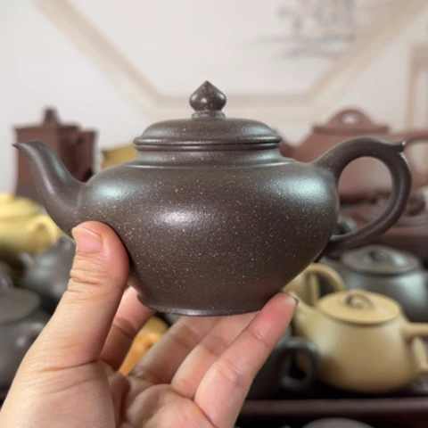 紫砂壶梨皮天青300cc