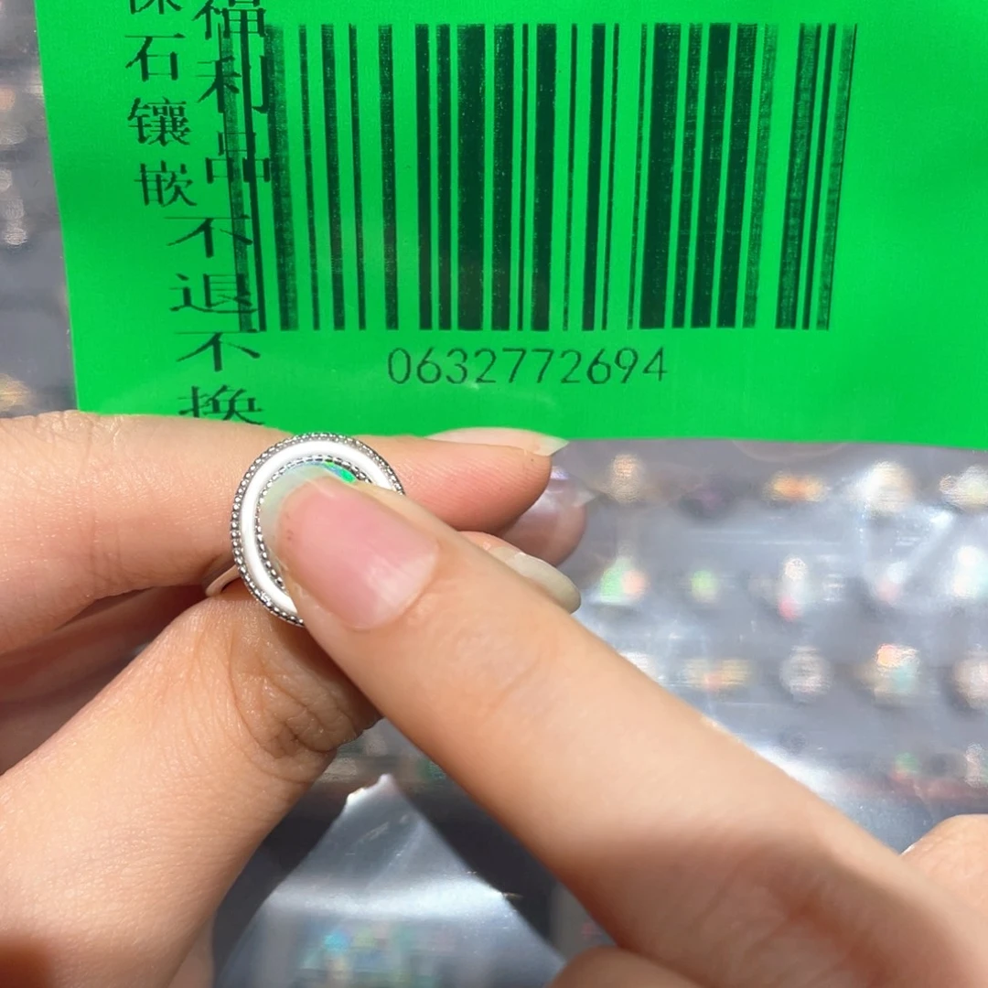 左***）欧泊银S925镶嵌欧泊戒指