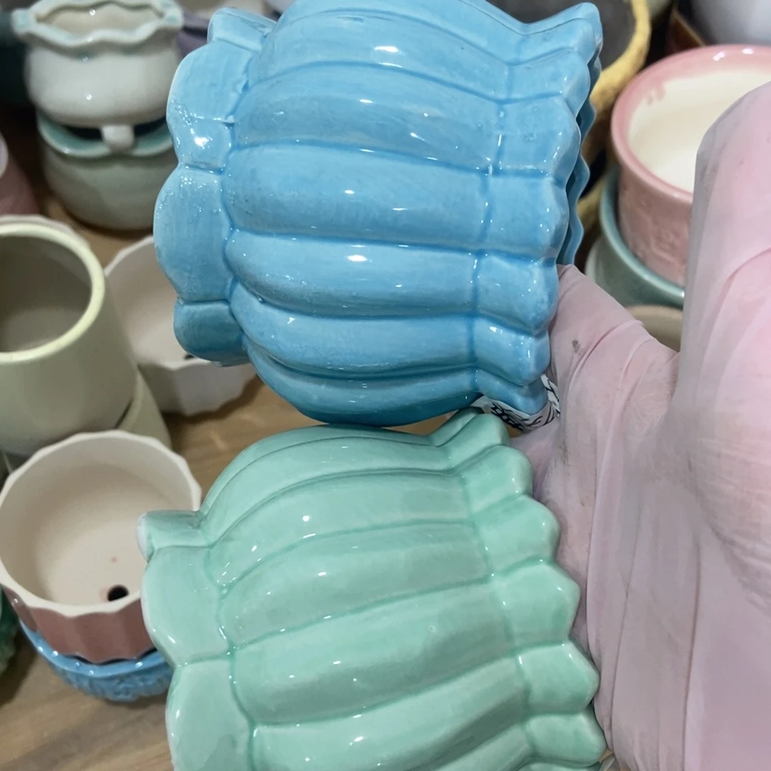 红陶高温陶瓷花盆