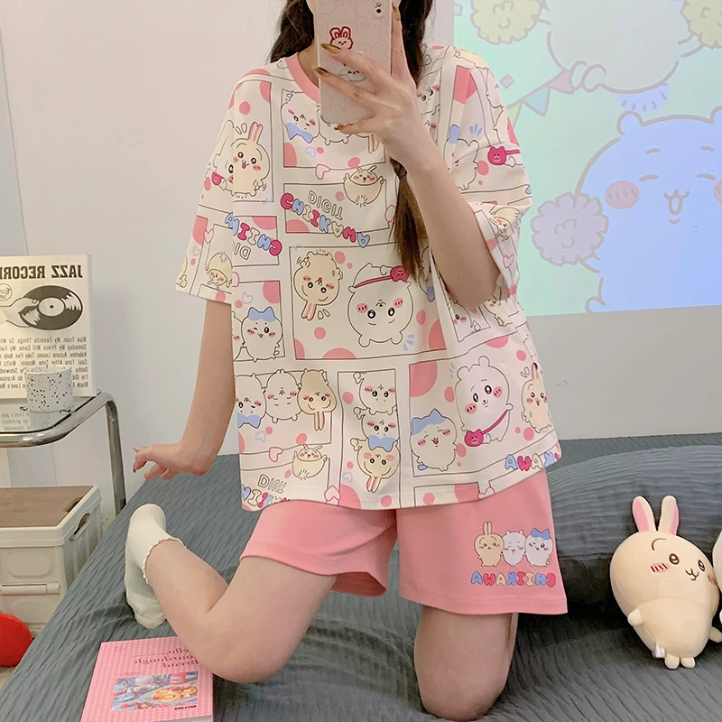 2025新款夏季睡衣女款爆款可外出夏天短袖短裤学生网红家居服套装