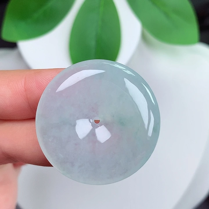 颈饰未镶嵌翡翠平安扣 32.3x5.6mm