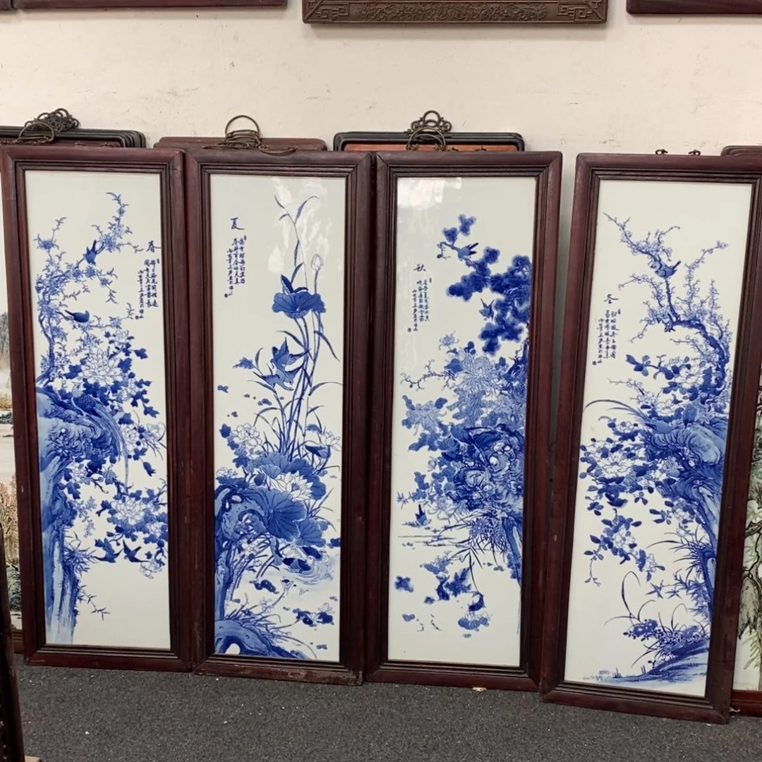 瓷1.2*40*4景德镇瓷板画柴窑烧制