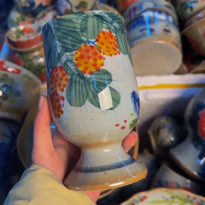 瓷片手工手绘细微不一样