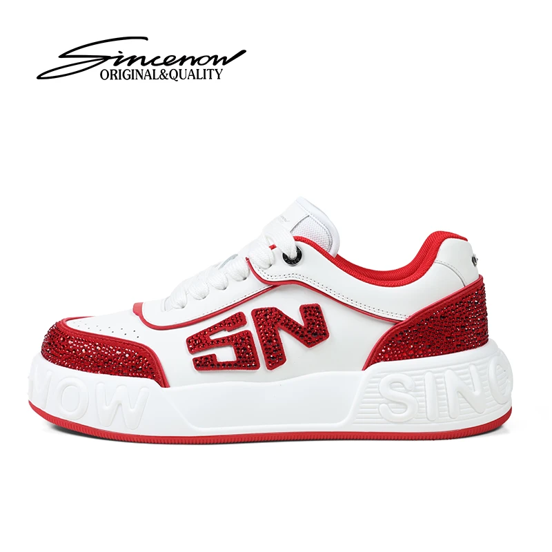 SINCENOW新款潮流高端星钻男款小众时尚百搭休闲运动鞋鞋子