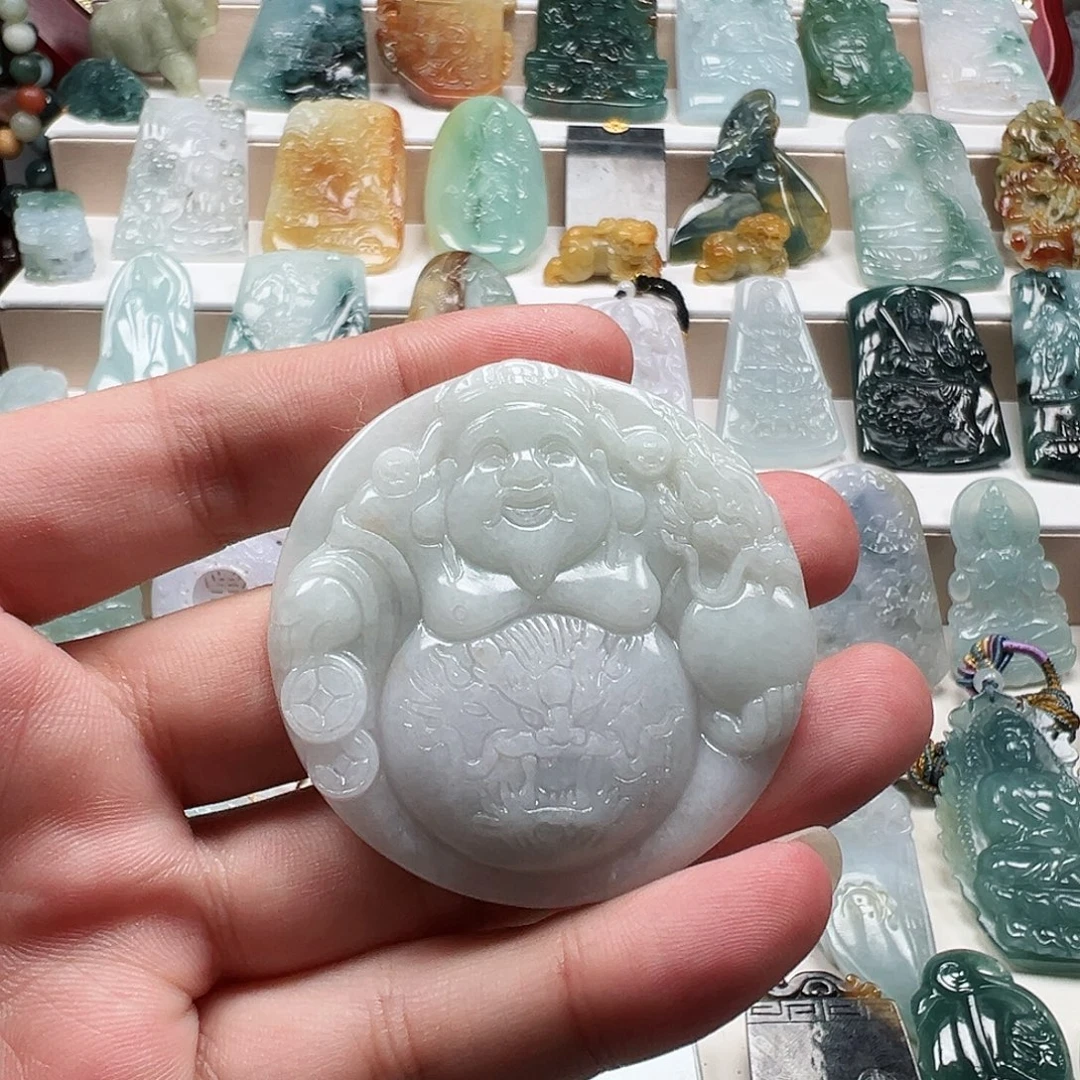 翡翠未镶嵌颈饰天然