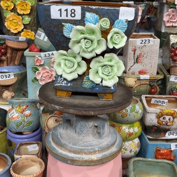 紫砂花盆粗陶材质多肉花盆