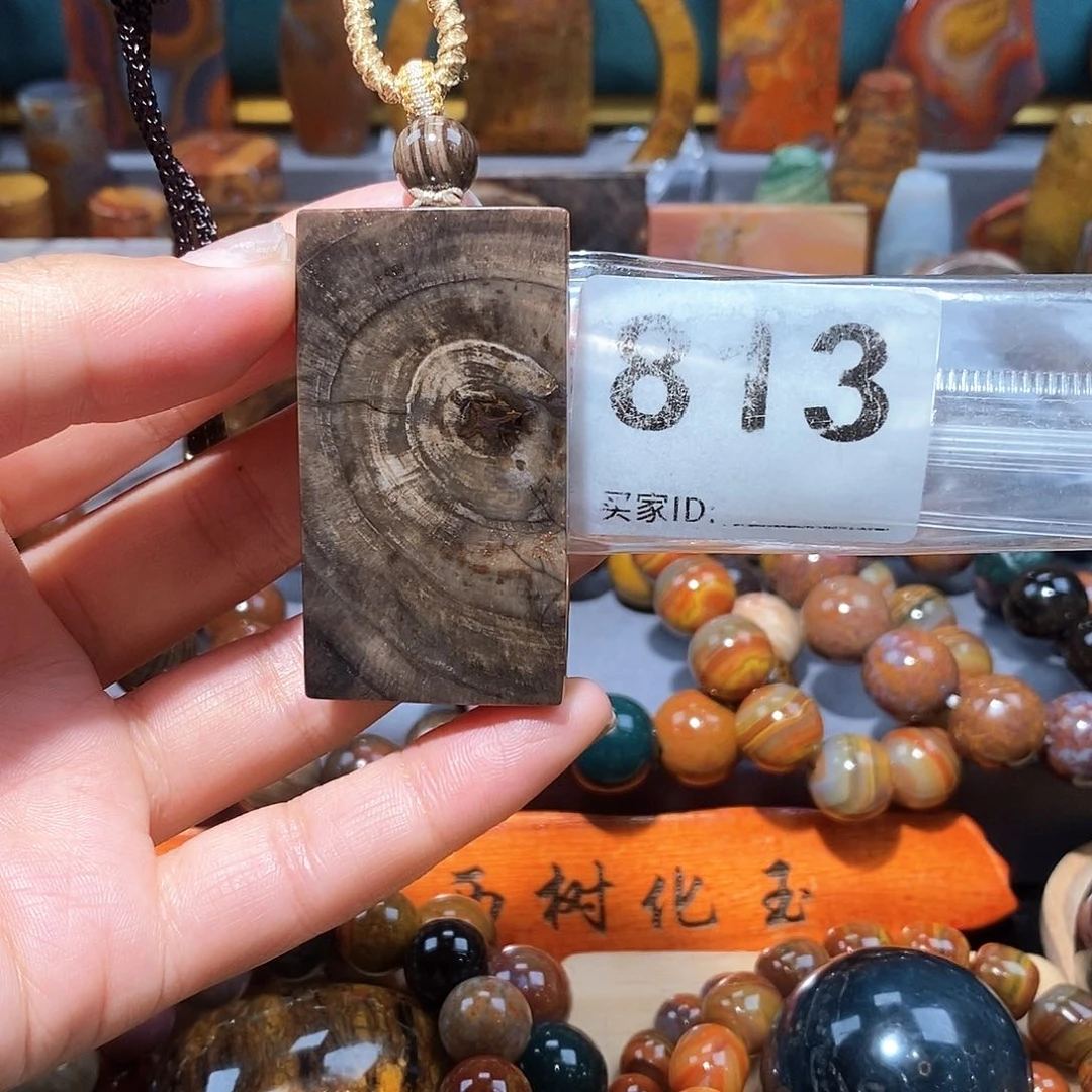 硅化玉天然北票硅化玉牌子未镶嵌