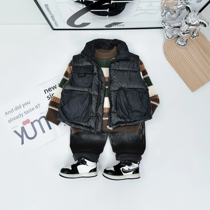 儿童棉马甲加厚2025新款秋冬季男童外套潮 D-BQ23516悠悠童话童装