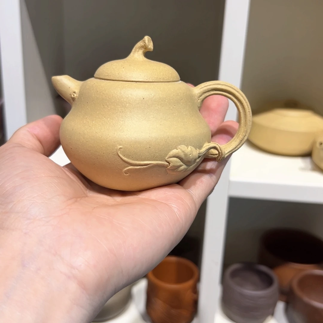 紫砂茶宠七**选墨绿葫芦壶