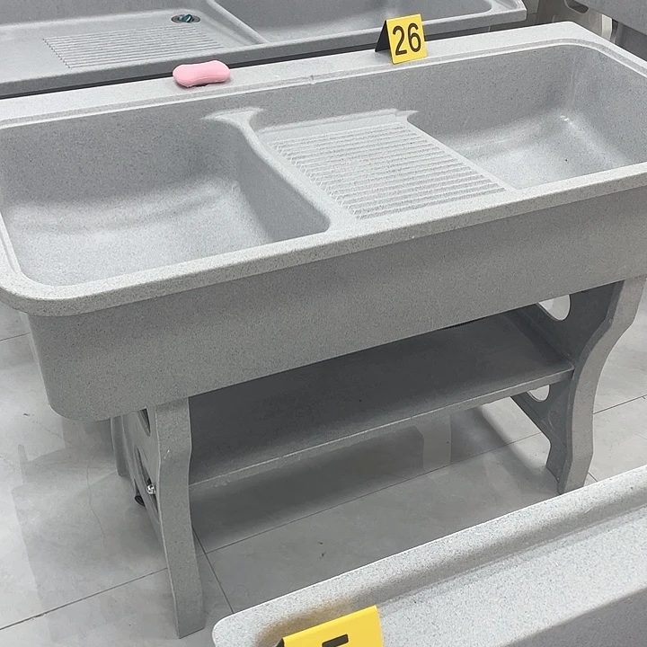 琼***石英石双池115*58*80灰