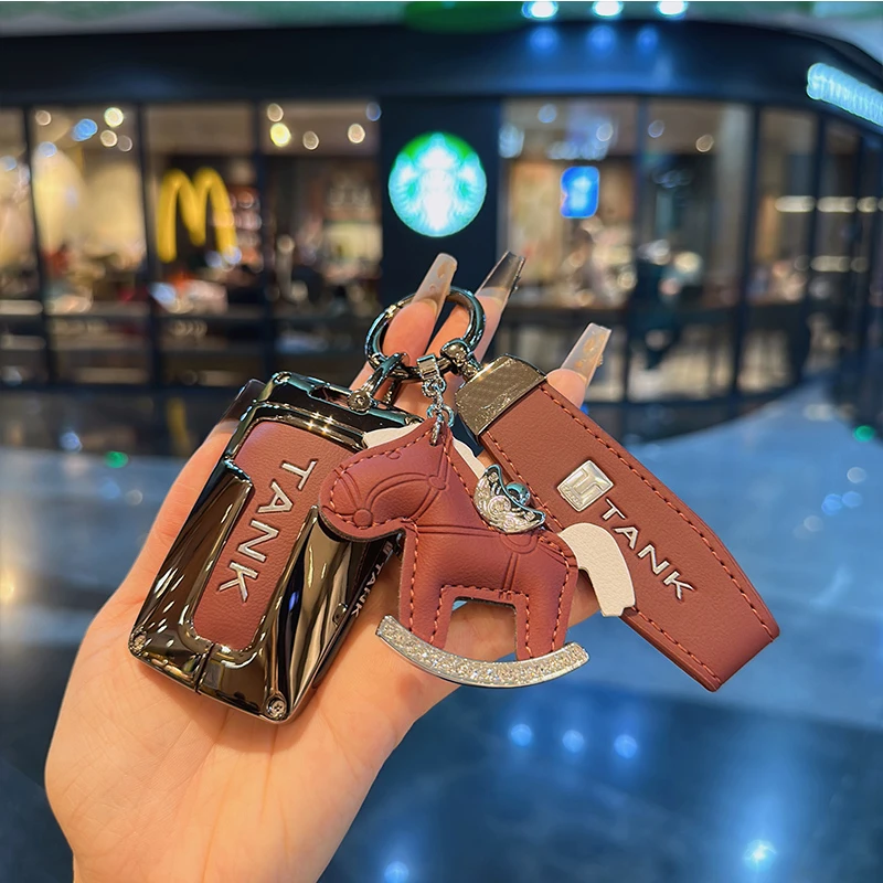 适用坦克300钥匙套TANK塔克赛博500hi4t/400/700车扣包壳高档金属