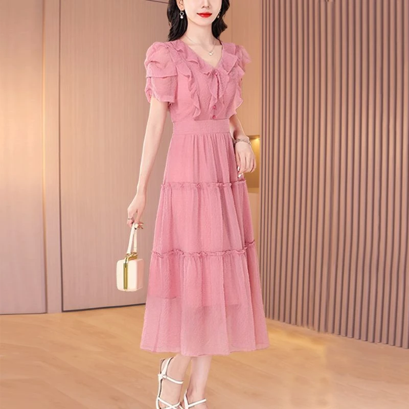 哥弟阿玛施正2025新款夏女装裙子爆款高端精致连衣裙简约高端气