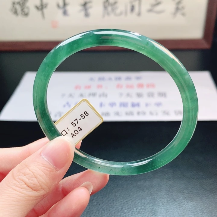 翡翠未镶嵌手镯翡翠手镯36
