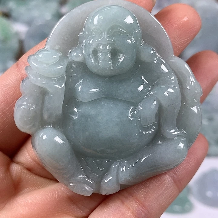 颈饰未镶嵌翡翠逍遥佛福利卡厚10+