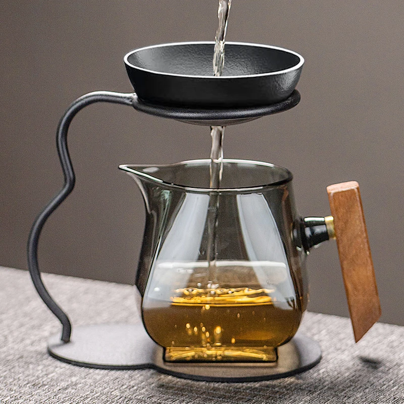 茶漏茶滤高档玻璃公道杯一体小青柑茶叶陶瓷茶配件茶具过滤网超细