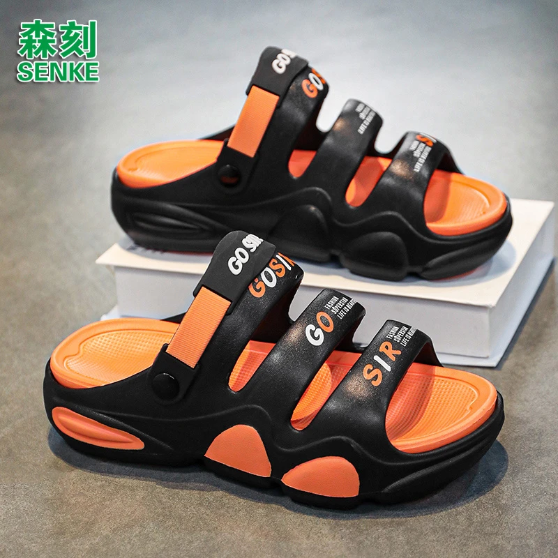 森刻潮拖2025夏季新款轻便柔软户外沙滩防滑耐磨情侣百搭凉拖鞋