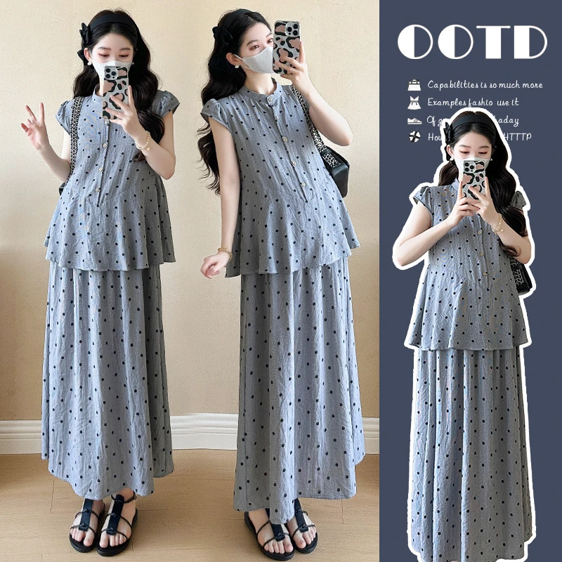 宽松时尚孕妇装夏装新款爆款简约时髦高质量显瘦孕妇连衣裙