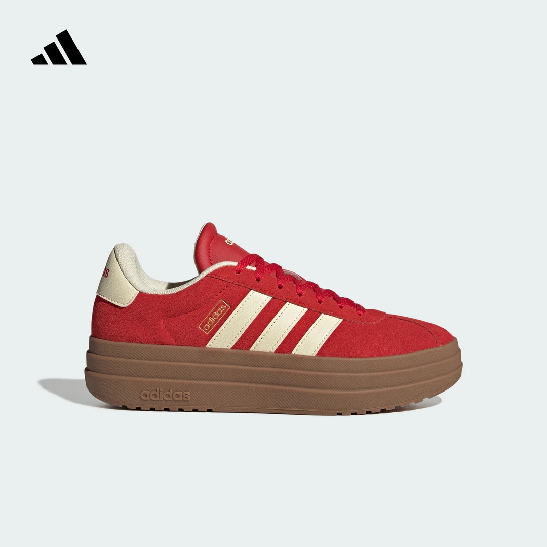 流光风 阿迪达斯「T头鞋」VL COURT BOLD厚底增高板鞋德训鞋KJ6852