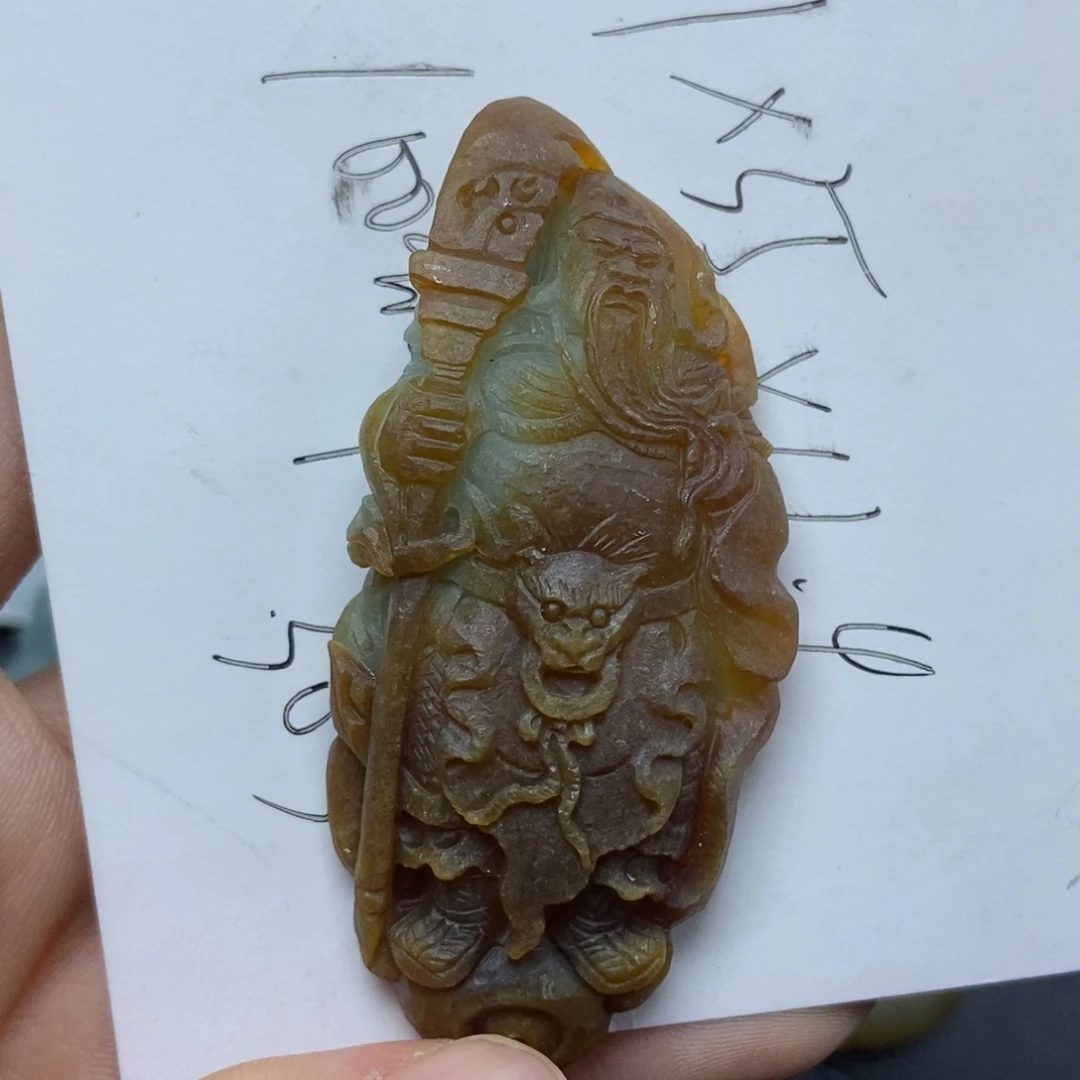 未镶嵌定制翡翠关公