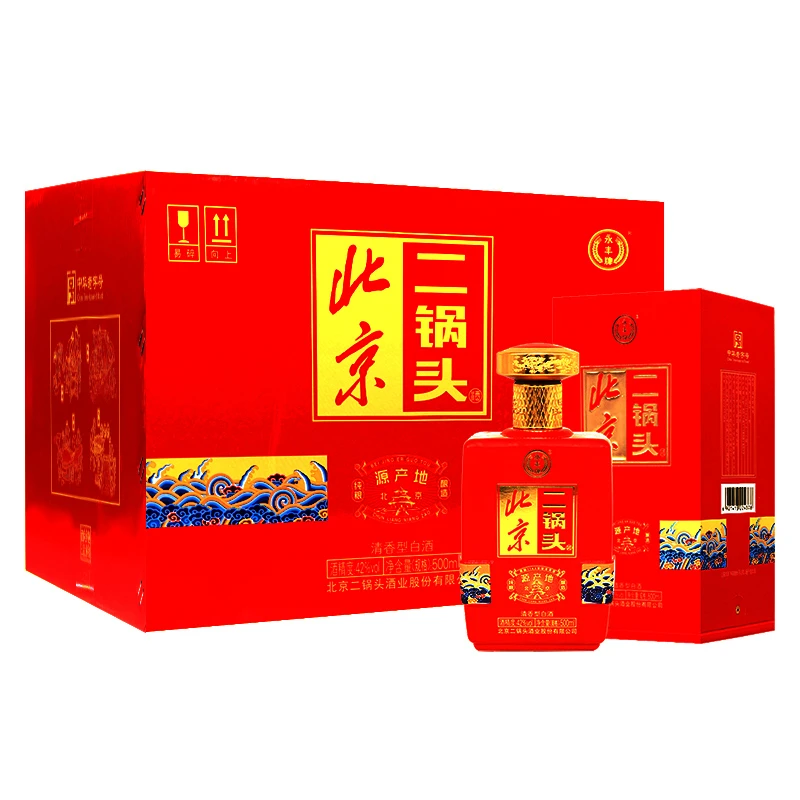 永丰牌北京二锅头白酒42度清香型源产地红瓶盒装酒整箱42度500ml
