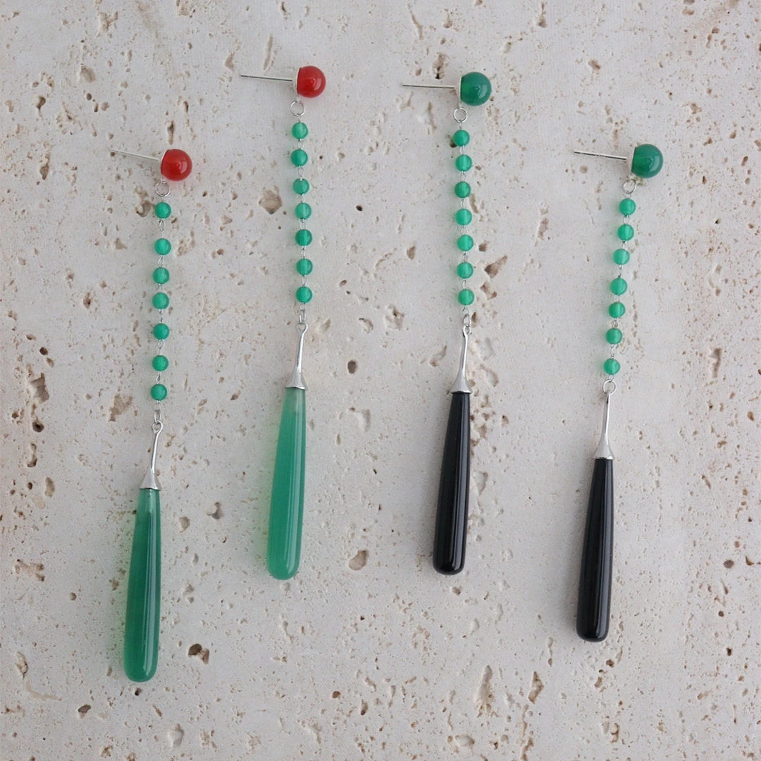 铜合金耳饰 新中式原创设计耳针女925银针气质百搭修饰脸型耳饰