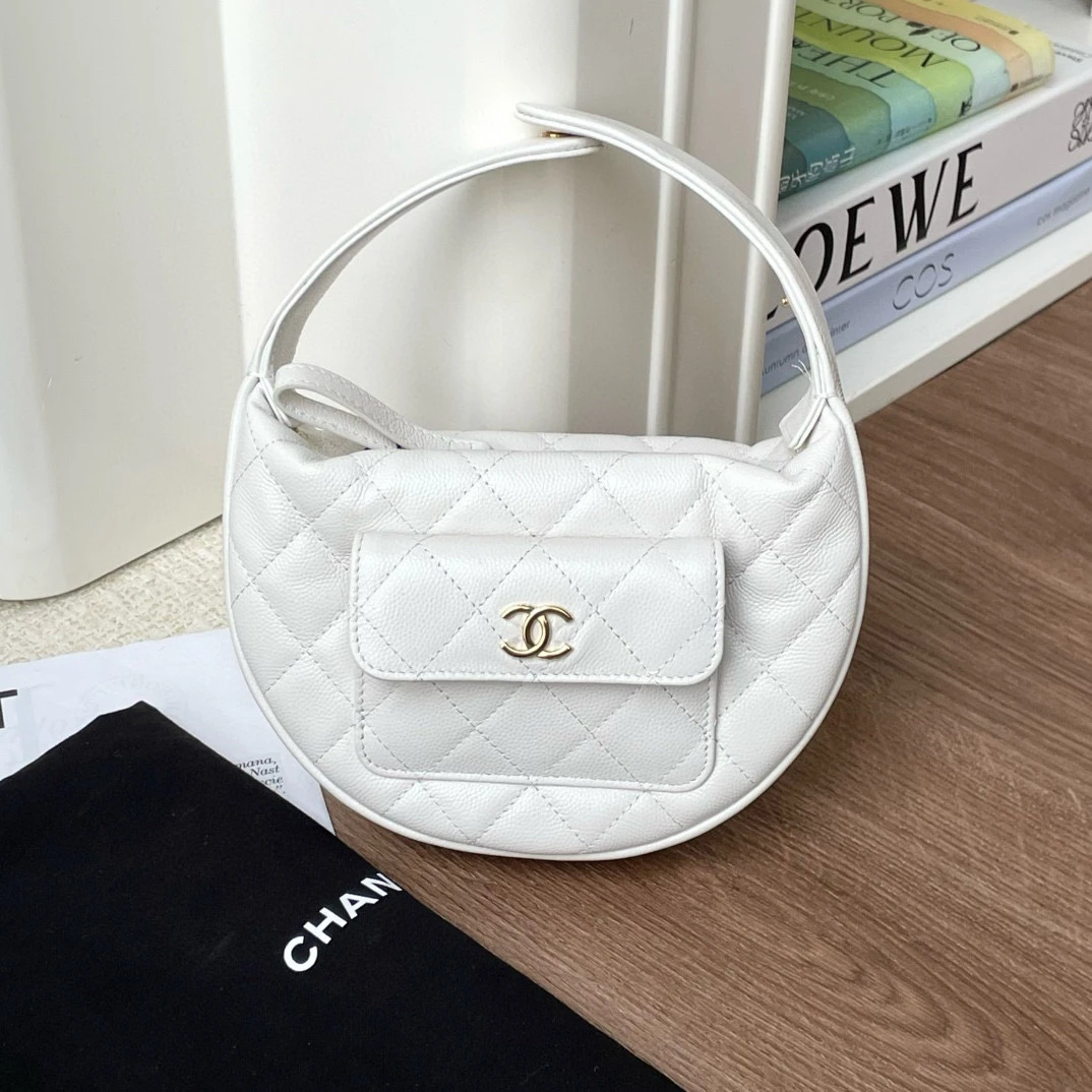 99新 Chanel/香奈儿 白色25P呼啦圈芯片闲置防尘袋JM2-7529