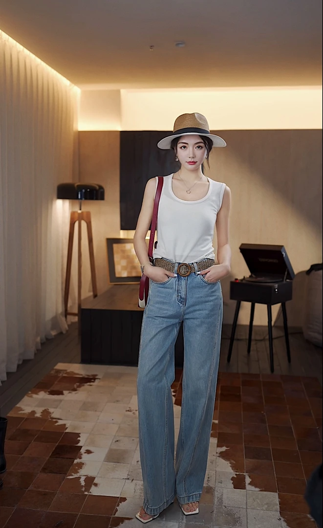 春季U型领莱赛尔吊带背心-DY6831