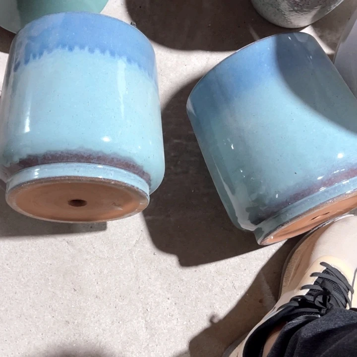 紫砂花盆口径19高度21两只正品