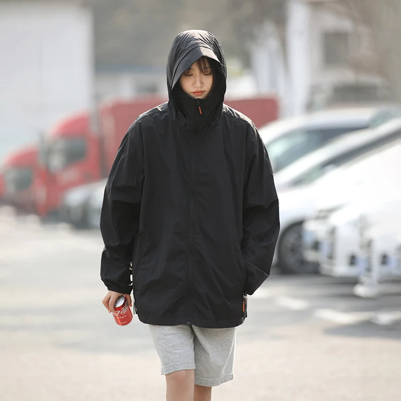 2025夏季男女防晒衣户外连帽薄款透气宽松防紫外线防晒服外套