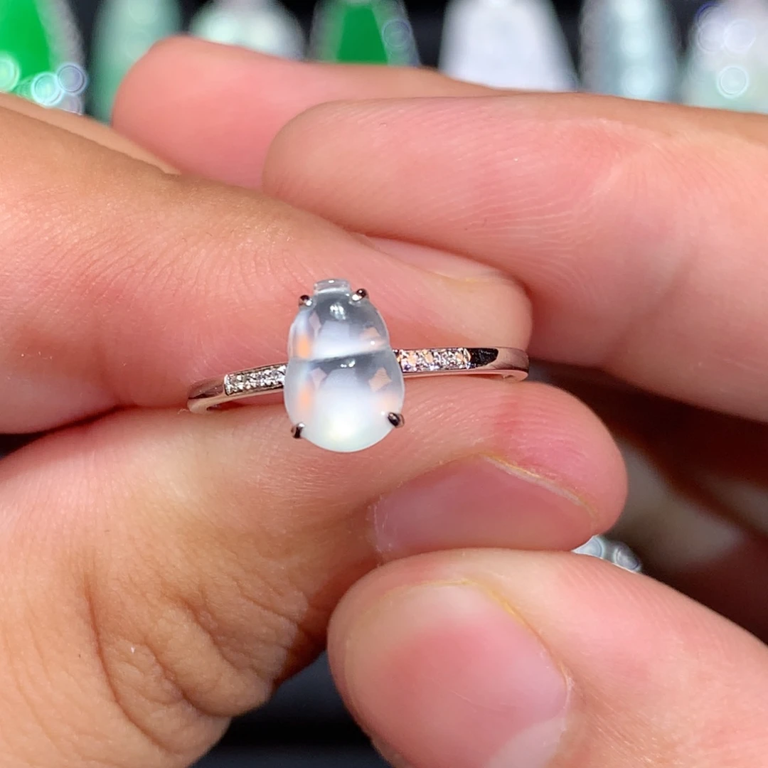 翡翠戒指18K金镶嵌（收到货48小时鉴赏期）