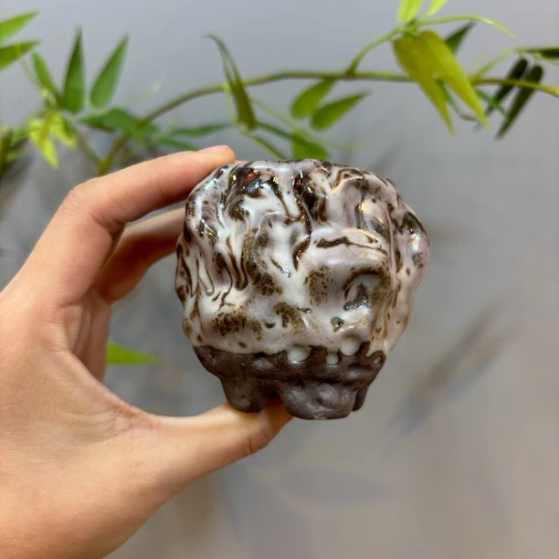 柴烧志野树桩主人杯铁胎110ml