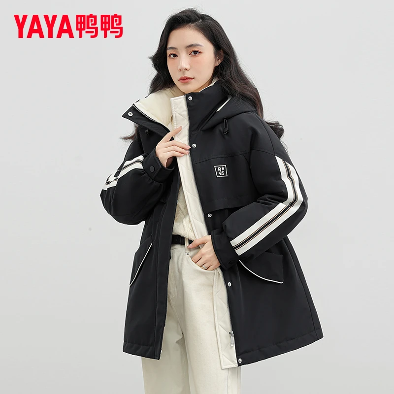 鸭鸭佟丽娅同款新款冬季羽绒服流行时尚派克服收腰显瘦外套休闲