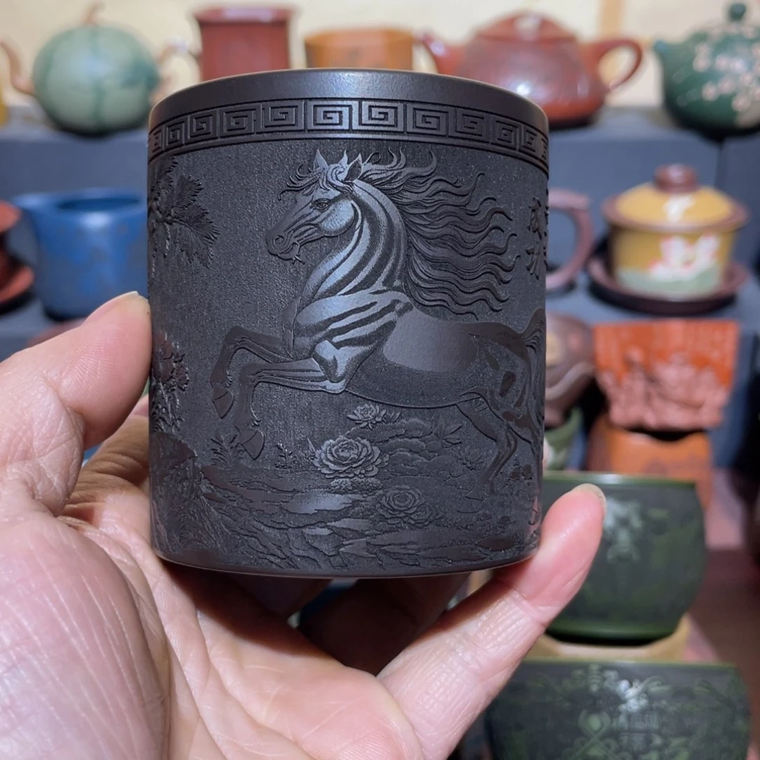 原矿紫砂手工主人杯