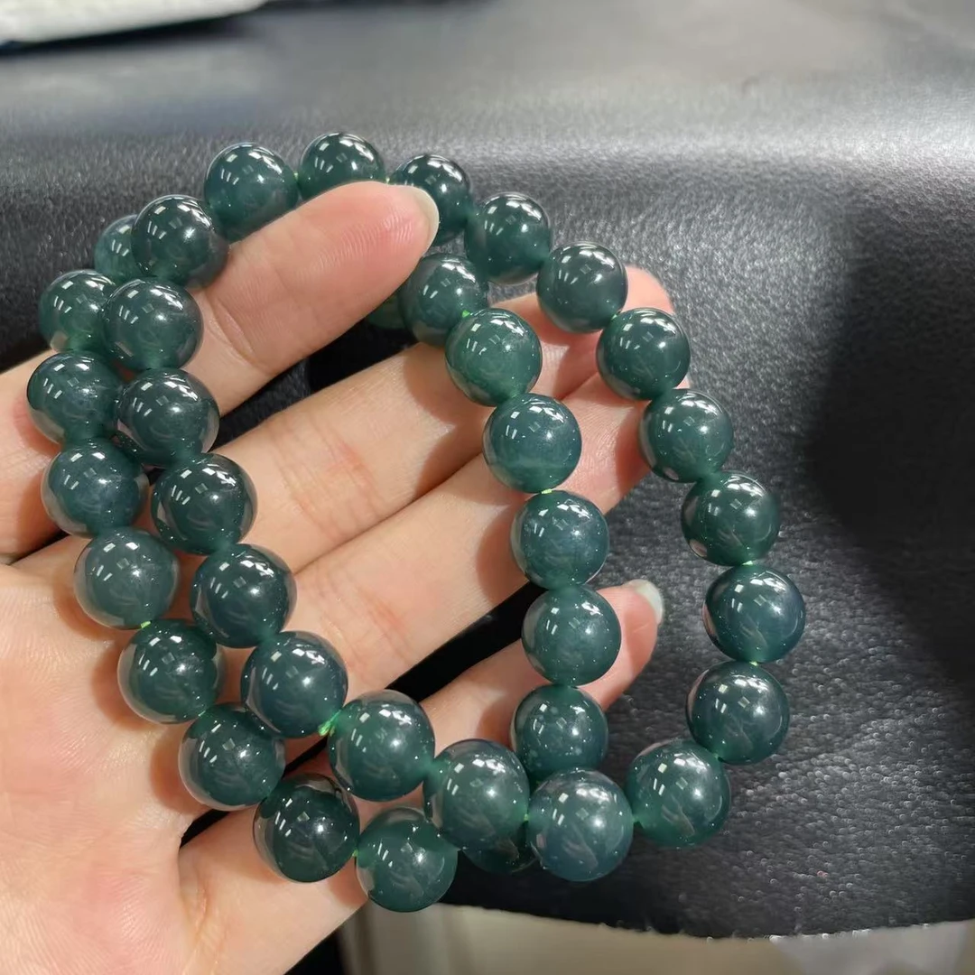 【玉经纶】20531/Q33-天然A货翡翠手串-多样性发其一9mm/约19颗