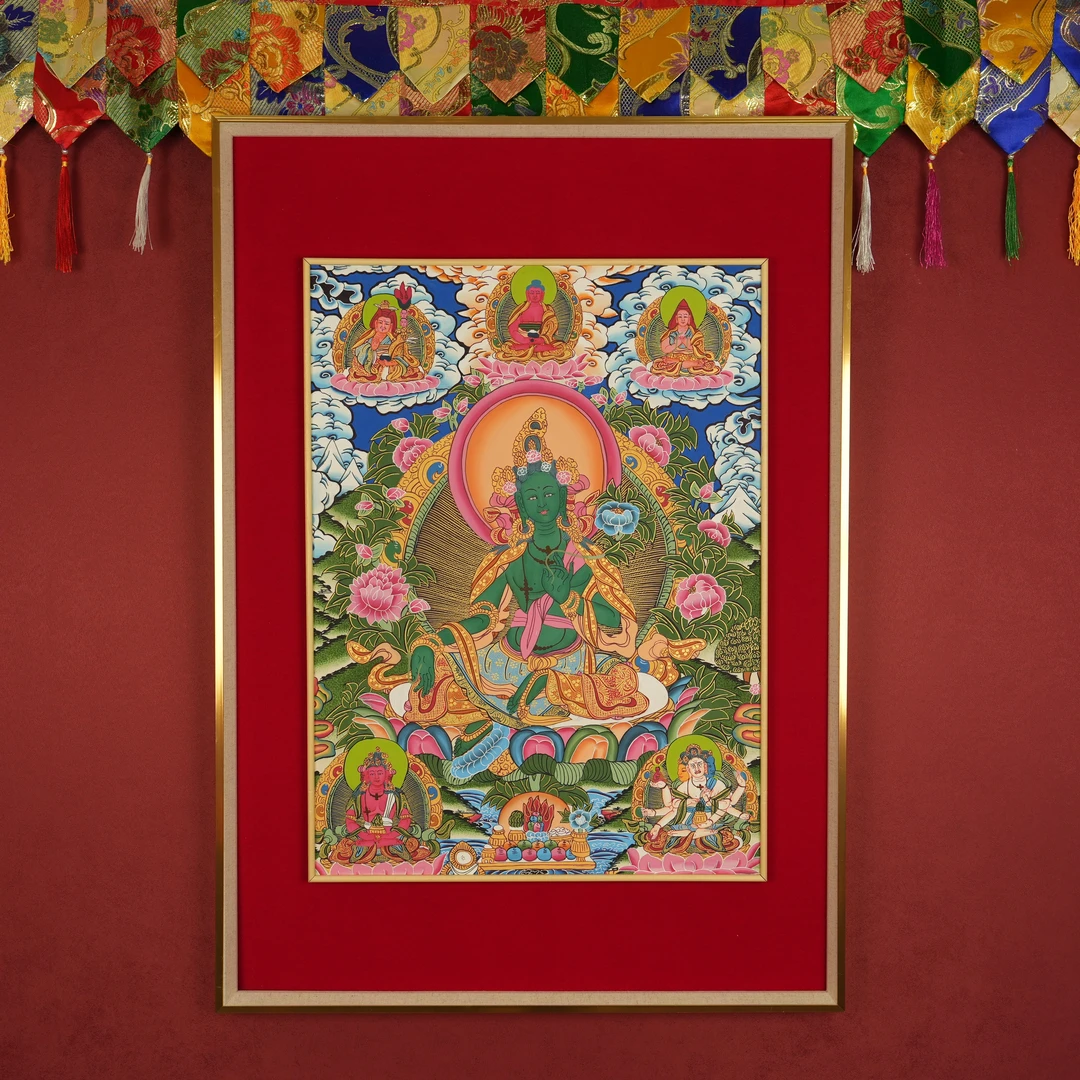 XMLY0094藏传艺术作品-绿妈妈