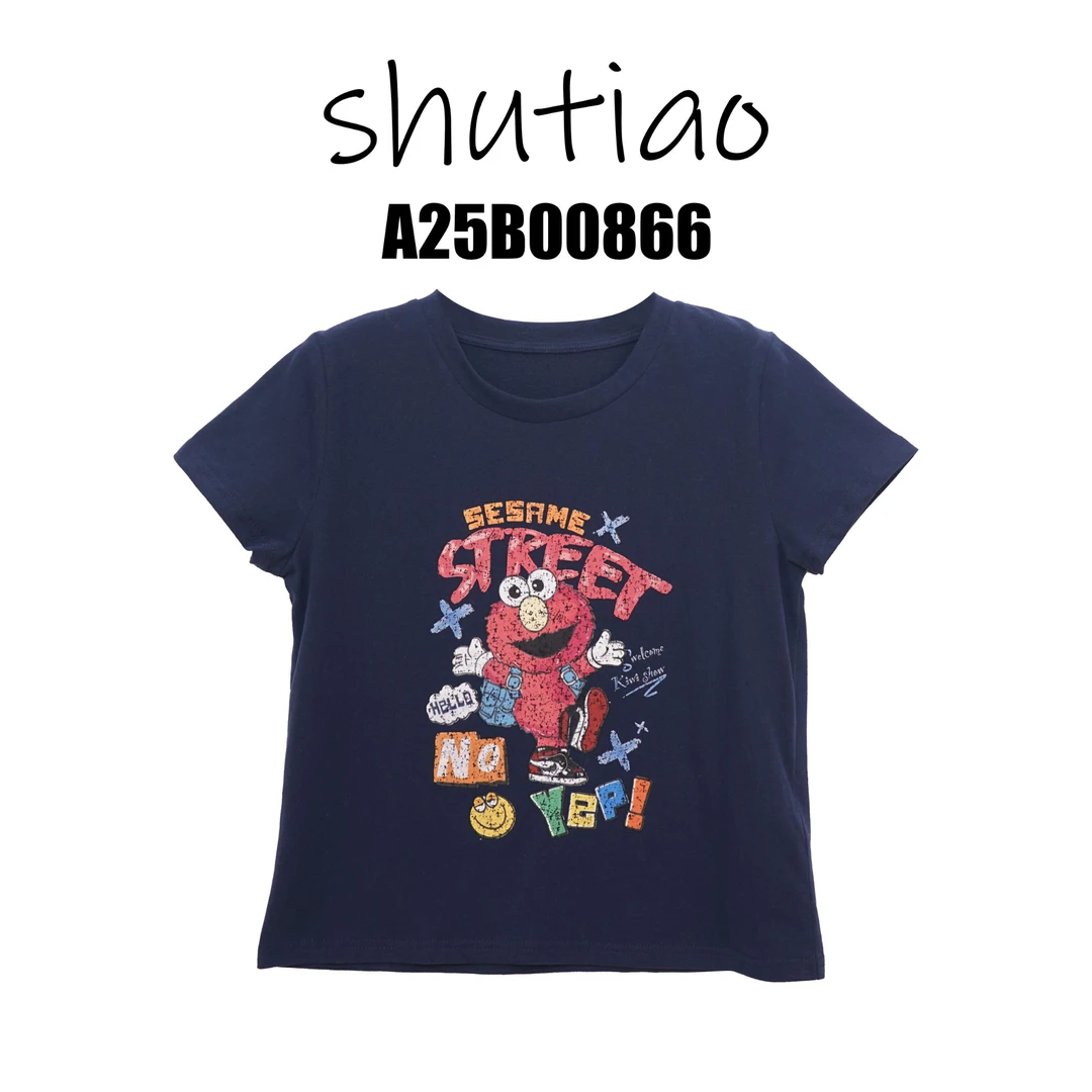 【SHUTIAO】2025冬季：新款小众设计款T恤A25B00866